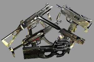 H&K MP5 Navy   9mmv    FN P90   .338    H&K UMP .45    .45  